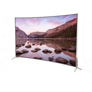 Curved surface  explosion-proof screen 55″65″75 inch surface panel  4K full HD 3D Smart internet TV with wifi