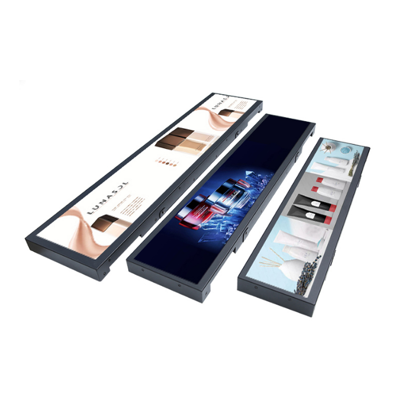 22,8-дюймовый ультра тонкий ЖК-экран Multiple POP Strip Shelf края дисплея для магазина Популярные изображения